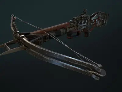 Crossbow Low-poly 3D model purchase