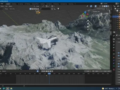 Blender Airplane Animation Free 3D model