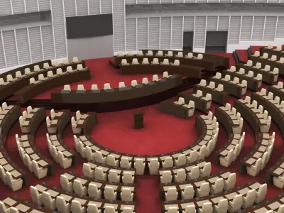 Parliament Chamber Interior 3D model