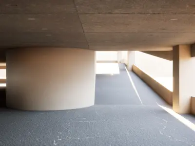 Multi-level parking Low-poly 3D model