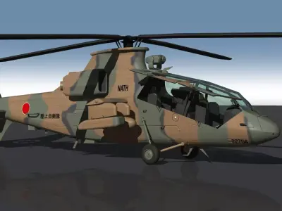 Japan Ground Self-Defense Force OH-1 Reconnaissance heli NINJA 3D model