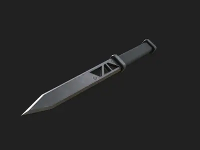Modern knife Low-poly 3D model
