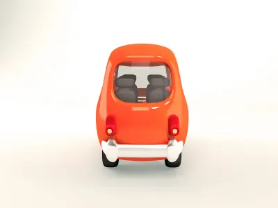 minibus Low-poly 3D model purchase
