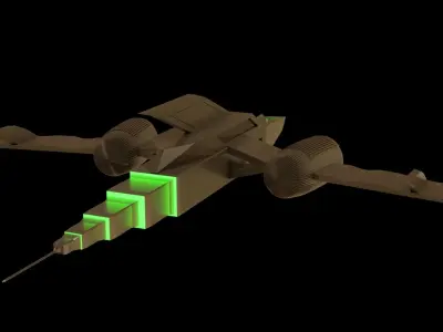 spaceship 3D model 7