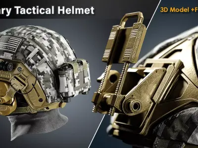 Military Tactical Helmet 3D model