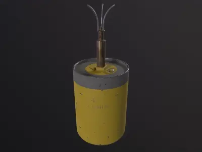 Sprengen Mine 3D Model Low-poly 3D model
