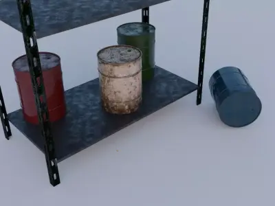 Oil Barrel Free low-poly 3D model get