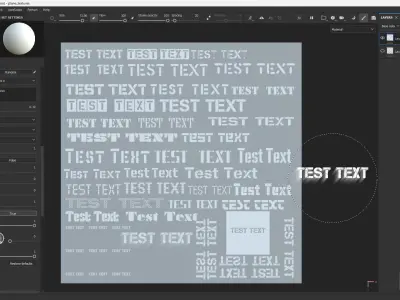 Stencil Fonts Tool for Substance Painter Texture