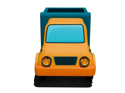 Cartoon Dump Truck Low-poly 3D model purchase