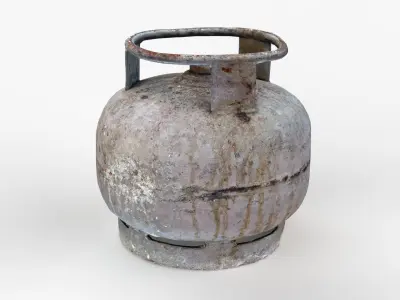 Rust White Picnic Tube Low-poly 3D model