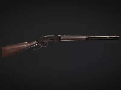 Winchester rifle 1873 Low-poly 3D model