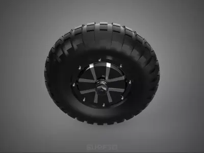 ELECTRIC HUB MOTOR WHEEL RIM BRUSHLESS DIRECT DRIVE TIRE TREAD 3D model