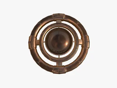 Alien Spaceship UFO E06 Copper - Sci Fi Spacecraft Design Low-poly 3D model