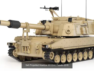 Collection of heavy equipment of the armed forces USA 3D Model Pack