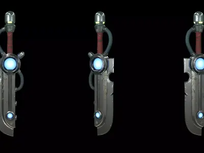 Sword Game asset Low-poly 3D model
