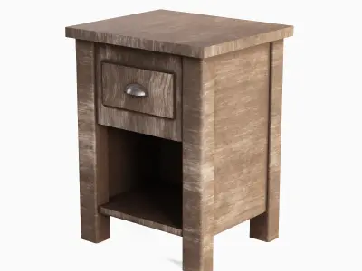 Antique End Table 02 Low-poly 3D model