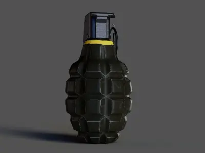 Grenade Low-poly 3D model 4