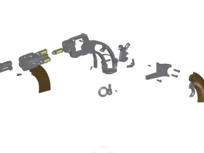 Reichsrevolver M1879 3D model