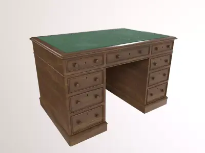 1930 Desk Office Low-poly 3D model