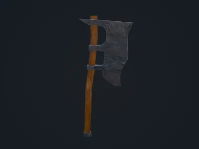 Battle Axe Low-poly 3D model shop