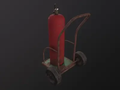 Gas Tank 3D Model Low-poly 3D model