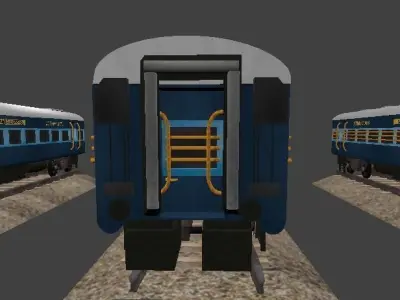 Indian ICF Train Coaches 3D model
