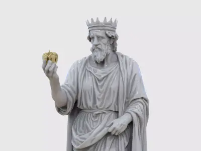 King Midas Statue - Detailed 3D Mythological Royal Sculpture 3D print model purchase