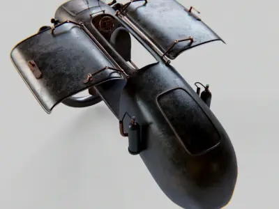 Vehicle Steampunk Style 3D model