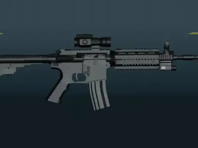 M4 fbx gun 3D model