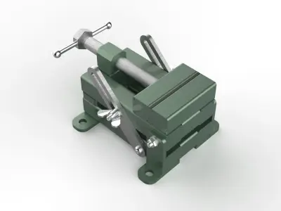 Angular clamp Low-poly 3D model