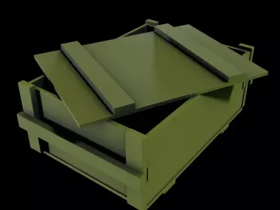 Custom Sci-Fi Ammo Weapons Missiles Box 3D print model