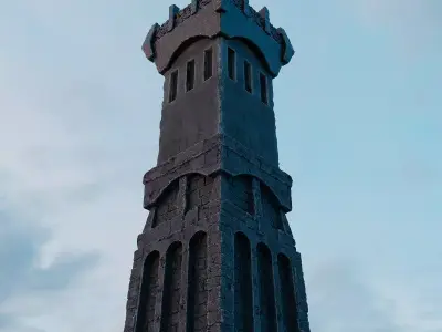Medieval Castle Structure - Tower D 3D model