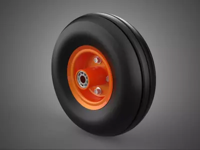 STANDARD WHEEL TIRE RIM AXLE HUB CART TROLLEY BARROW BEARING KIT 3D model
