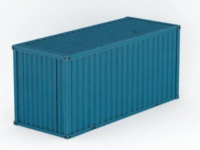 Generic Container 20ft PBR Realistic 3D model