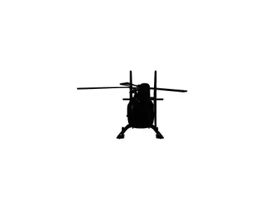 Detailed Military Helicopter 3D Model 3D model
