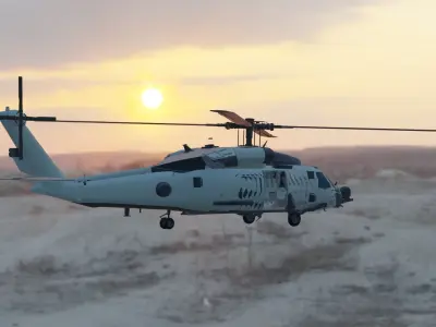 SH-60 helicopter 3D Model Low-poly 3D model