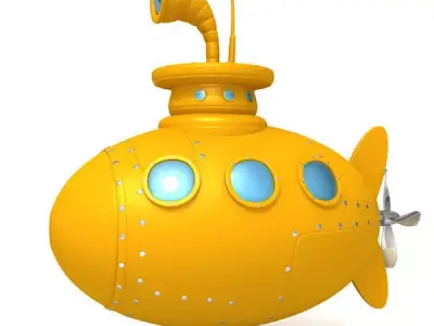 Submarine Low-poly 3D model by Mimesis3D from CGTrader