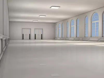 Church Interior Hall 3D model