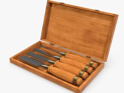 Straight chisels 3D model