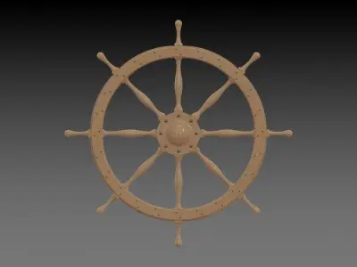 Ship Wheel Free 3D model