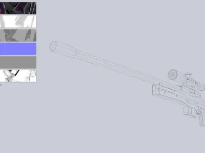AWP - Graphic Low-poly 3D model