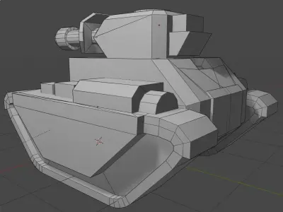 GameReady Tank Low-poly 3D model