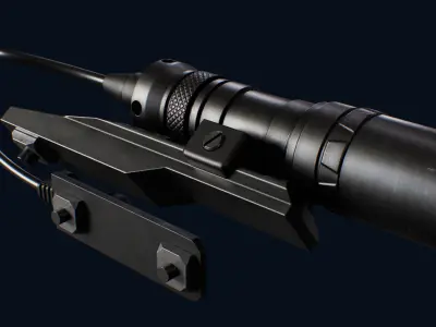 SureFire Flashlight Weapon Attachment Low-poly 3D model