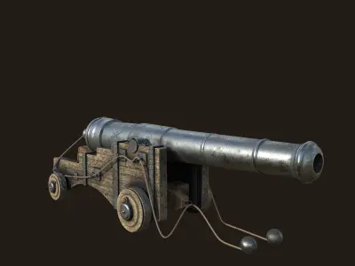 pirate cannon 3D model buy