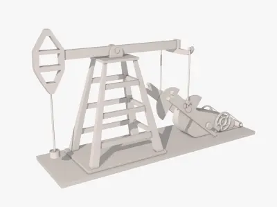 Oil Pump Jack 3D Model 3D model