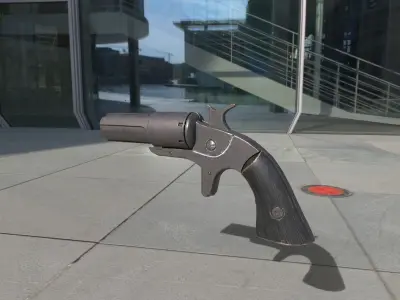 Gun lowpoly game Low-poly 3D model