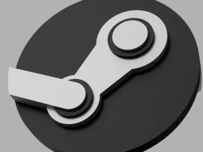 Steam logo  3D model