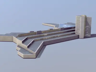 Arlanda Eurostop Hotel Low-poly 3D model