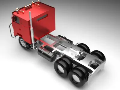 Flat Nose Truck 3D model