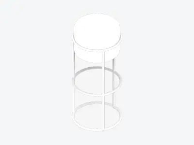 Furniture - Barstool - Contemporary - Stackable - Type 2 Low-poly 3D model